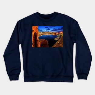 The old Venetian port of Rethymno - Crete Crewneck Sweatshirt